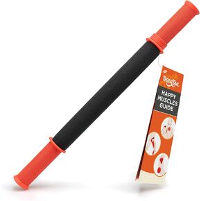Tiger Tail 11in Massage Stick Portable Roller, Handheld, Deep Tissue Foam Roller for Legs, Neck, Calves, Thighs, Shins & Back, The Roadster 11, Made in USA, Orange Black