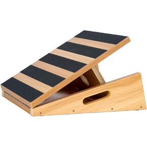 StrongTek Professional Wooden Slant Board, Adjustable Incline Board and Calf Stretcher, Stretch Board - Extra Side-Handle Design for Portability