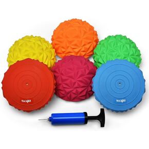 Yes4All Hedgehog Balance Pods and Balance Disc, Balance Pods for Children and Adults, Obstacle Course for Dogs