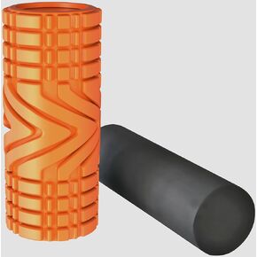 2 in 1 Foam Roller, Textured Deep Massage Roller with Smooth Style Roller