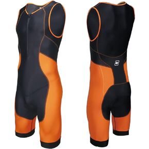 Triathlon Suits Mens One-Piece Sleeveless Trisuits Skin Wet Suit for Running Cycling Swimming
