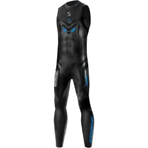 Synergy Triathlon Wetsuit 5/3mm - Men's Endorphin Sleeveless Long John Smoothskin Neoprene for Open Water Swimming Ironman & USAT Approved