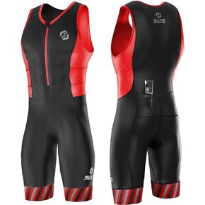 Triathlon Suits Mens - Durable FRT Sleeveless Tri Suit Men Triathlon Suit - Lightweight Trisuit Triathlon Men, 2 Pockets