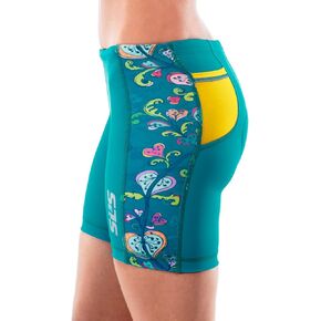 Triathlon Shorts Women - Stylish 6" Tri Shorts Women Triathalon Shorts - Slim Athletic Fit Womens Tri Shorts