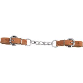 Weaver Leather Harness Leather Heavy-Duty Single Link Chain Curb Strap Russet, 3.5