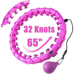 32 Knots Weighted Workout Hoop Plus Size, Smart Waist Exercise Ring for Adults Weight Loss