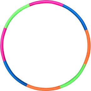Kids Exercise Hoop, Snap Together Detachable Adjustable Weight Size Plastic Toy Hoops - Spinning Rings for Sports, Exercise, Playing, 32-Inch
