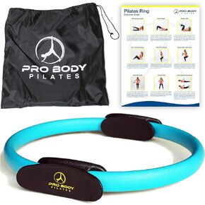 ProBody Pilates Ring Circle, Magic Circle Pilates Ring 14 Inch for Thigh Workout, Yoga Ring Thigh Toner, Home Pilates Equipment for Women, Pilates Circle Fitness Equipment Thigh Master