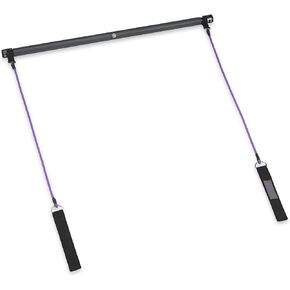 Gaiam Restore Pilates Bar Reformer Kit - Home Fitness Equipment for Total Body Workout - Includes Bar, Two 30-Inch Resistance Band Cords with Attached Foot Strap Loops - Exercise Guide Included