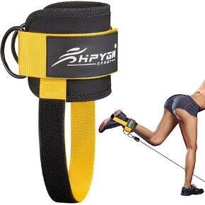 Ankle Strap for Cable Machine, Padded Ankle Straps for Cable Machine Kickbacks, Glute Workouts, Leg Extensions, Curls, Booty Hip Abductors Exercise, Adjustable Comfort Ankle Cuff for Gym