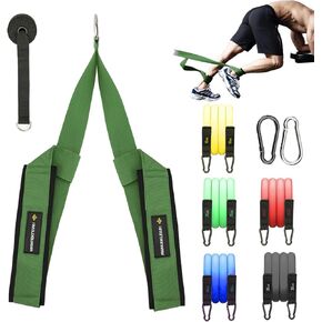 MANUEKLEAR Reverse Squat Strap, Reverse Squat AB Strap for Hip Flexor Training, Perform Hip Flexor Raises, Tricep Pull Downs, AB Crunches, Cable Pulls Home Gym Training Equipment