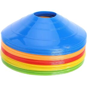 25 Pcs Pro Disc Cones - Training Cones Agility Soccer Cones with Carry Bag for Training, Soccer, Football, Basketball,Kids and Other Sports and Games(5 Colors)