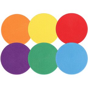Emhumn 4inch & 9inch Poly Spot Markers for Agility Dot for Gym/PE Training, Dance, 6/12/24 Pcs Round Multiple Color & Size Rubber Non-Slip Spot Marker for Games, Floor Dots and Sport Activities