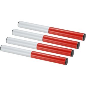 PATIKIL Junior Relay Track Baton, 4 Pack PVC Plastic Race Field Running Baton Relay Stick for Outdoor Athletics Sport Game Tool, Red White