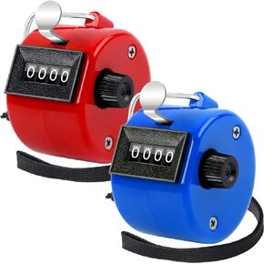 FEBSNOW 2 Pack Hand Tally Counter 4 Digital Click Counter for Sport Row School Event