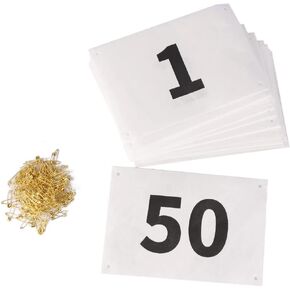 XTACER Running Race Bibs Large Numbers with Safety Pins (Any 1-500)