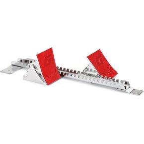 Gill Athletics S2 Starting Block 8" Tall Cast Aluminum Pedals - Designed for High Level Track & Field Competition - Pedals Feature Four Angle Adjustments - Includes 1⁄2" Pyramid Spikes