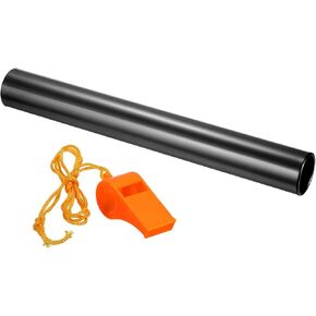 PATIKIL Relay Track Baton, Aluminum Tube Field Running Race Stick with Whistle Corrosion Resistant for Outdoor Athletics Sport Game Practice Tool in Kuwait