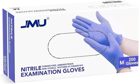 JMU Nitrile Exam Gloves Medium,200 Count Nitrile Disposable Gloves, 3.5 Mil Nitrile Gloves Food Safe Latex Free in Saudi Arabia