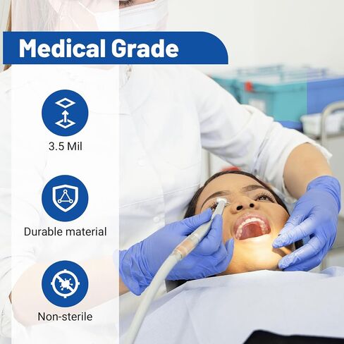 JMU Nitrile Exam Gloves Medium,200 Count Nitrile Disposable Gloves, 3.5 Mil Nitrile Gloves Food Safe Latex Free in Saudi Arabia