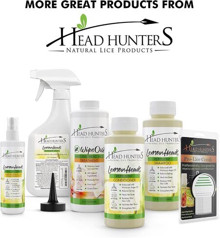 Head Hunters Deluxe Pro Natural Lice Treatment Extra Strength Family Head Lice Shampoo Kit with Lice Repellent Spray, Daily Lice Shampoo and Conditioner, & Lice Comb - Head Lice Treatment Kit in Saudi Arabia