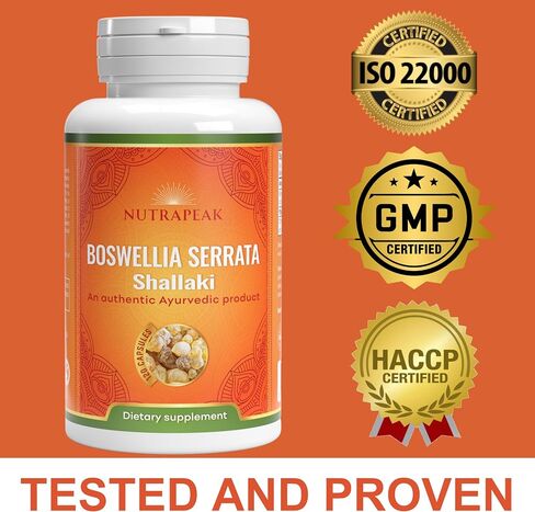 Ayurveda Boswellia Extract Capsules | 4 Months Supply | Boswellic 65% Acids | Non-GMO | Vegan | 120 Capsules in Saudi Arabia