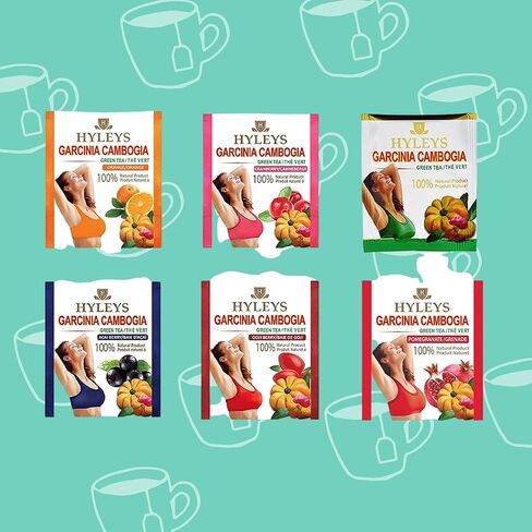 Hyleys Tea Garcinia Cambogia Green Tea with Pomegranate Flavor - 25 Tea Bags in Saudi Arabia