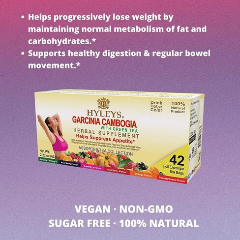 Hyleys Tea Garcinia Cambogia Green Tea with Pomegranate Flavor - 25 Tea Bags in Saudi Arabia