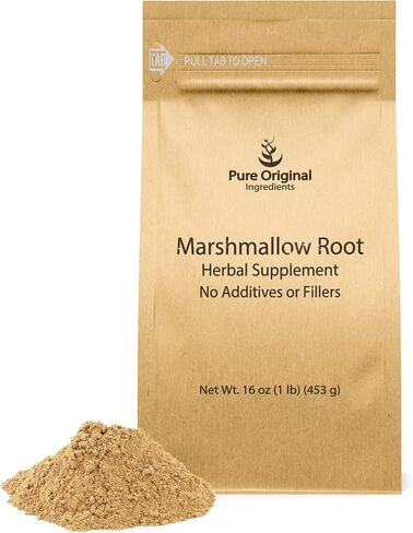 PURE ORIGINAL INGREDIENTS Marshmallow Root Extract (1 lb), Powder, Herbal Supplement in Saudi Arabia