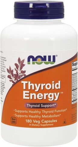 NOW Supplements, Thyroid Energy™، واليود والتيروزين بالإضافة إلى السيلينيوم والزنك والنحاس، 90 كبسولة نباتية in Kuwait