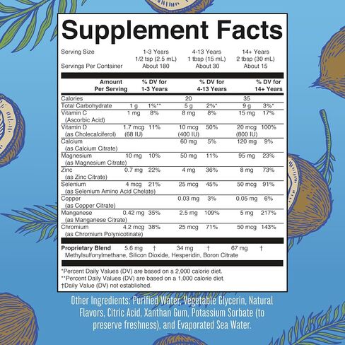 Nighttime Liquid Multimineral Sleep Supplement | Sugar Free | Calm Magnesium Citrate Sleep | NO Melatonin | Calcium Magnesium Zinc | Available in 4 Flavors | Vegan | Gluten Free | 15 Servings in Saudi Arabia