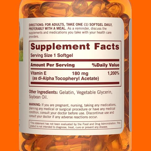 كبسولات هلامية Sundown فيتامين E 400 وحدة دولية، تدعم صحة المناعة ومضادات الأكسدة، عدد 100 in Kuwait