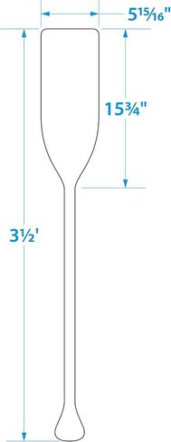 Seachoice Wood Paddle, New Zealand Construction, Wide Top Hand Grip, Clear Finish, Various Sizes in Saudi Arabia