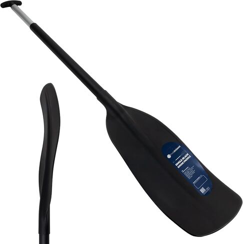 Five Oceans Canoe Paddle, Canoe Paddles, Ergonomic Black Blade, 4-Feet Long, Anodized Aluminum Shaft, Reinforced ABS Plastic Blade, Lightweight - FO4132 in Kuwait