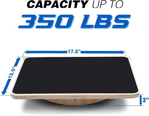 Yes4All 350LBS Professional Wooden Balance Board for Physical Therapy, Anti-Slip Rocker Board, Wobble Board for Standing Desk in Saudi Arabia