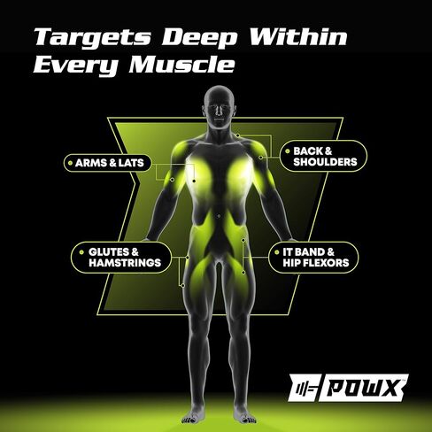 Textured Foam Rollers for Muscle Massage – HIGH-Density [Firm] Back Foam Roller for Back Pain Relief & Muscle Recovery in Legs & Arms – Hollow Foam Roller for Muscle Exercises by PowX, 5.5x17.7 in. in Kuwait
