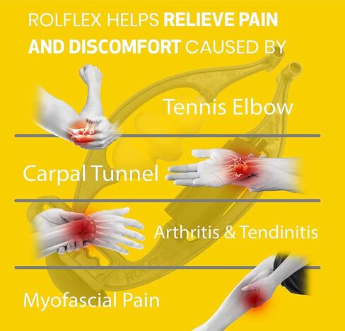Arm & Leg Massager - Forearm & Calf Roller - Tennis & Golfer's Elbow, Carpal Tunnel, Tendonitis, Wrist, Hand, Calf, Foot, & Thigh Relief - Trigger Point - Active & Myofascial Release in Kuwait