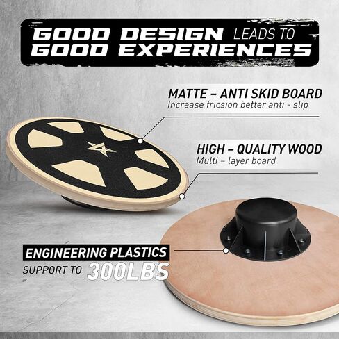 Yes4All Versatile Wooden Wobble Balance Board, Balance Trainer for Physical Therapy, Standing Desk, Core Training, Exercise Balance Stability Trainer in Saudi Arabia