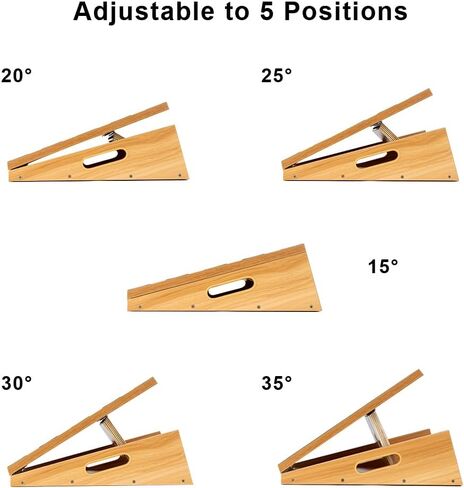 StrongTek Professional Wooden Slant Board, Adjustable Incline Board and Calf Stretcher, Stretch Board - Extra Side-Handle Design for Portability in Saudi Arabia