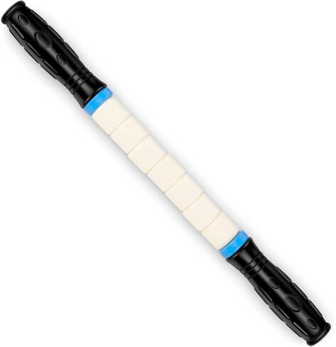 iGreely Premium Muscle Roller عصا التدليك القصوى 17 بوصة الموصى بها من قبل المعالجين الفيزيائيين تعزز الشفاء السريع وتخفيف التشنجات وألم العضلات الضيقة - أبيض in Kuwait