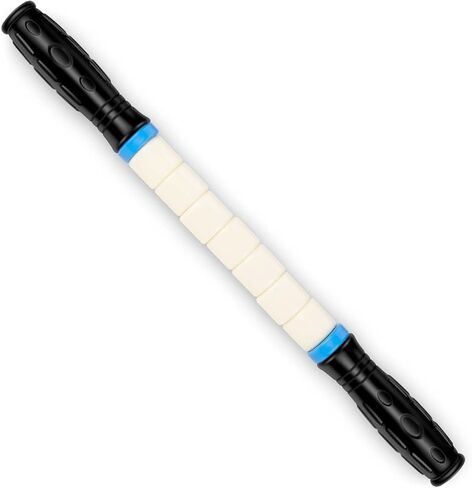iGreely Premium Muscle Roller عصا التدليك القصوى 17 بوصة الموصى بها من قبل المعالجين الفيزيائيين تعزز الشفاء السريع وتخفيف التشنجات وألم العضلات الضيقة - أبيض in Kuwait