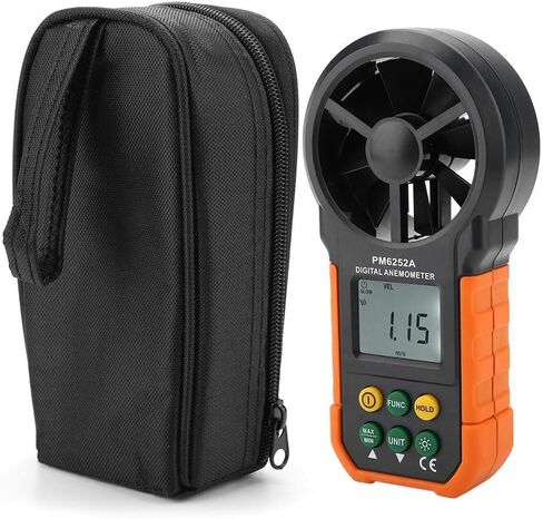 PEAKMETER PM6252A Digital Anemometer,Portable High Exactness Handheld Wind Speed Meter Gauge Air Volume Measuring Meter for Weather Data Collection and Windsurfing Kite Flying Sailing in Saudi Arabia