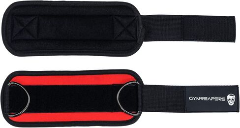 Gymreapers Ankle Straps (Pair) For Cable Machine Kickbacks, Glute Workouts, Lower Body Exercises - Adjustable Leg Straps with Neoprene Padding in Kuwait
