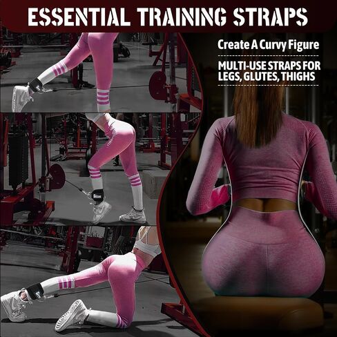 حزام الكاحل لآلات الكابلات للنساء، أساور للكاحل لآلات الكابلات، ملحقات الساق، خاطفي الورك، تمارين الغلوت، تمارين الجزء السفلي من الجسم، ملحقات كابل الساق قابلة للتعديل للمنزل وصالة الألعاب الرياضية in Kuwait