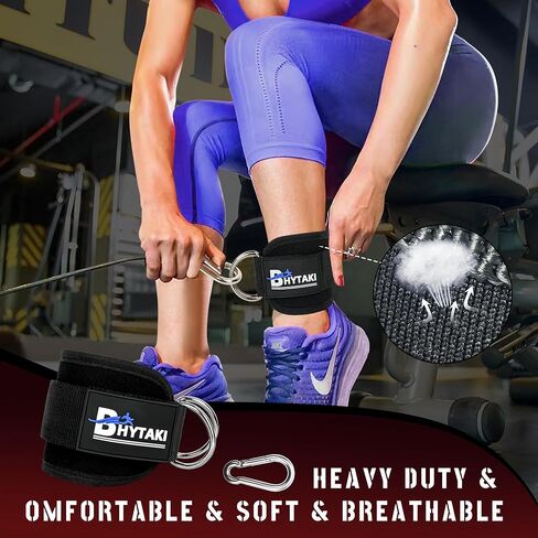 حزام الكاحل لآلات الكابلات للنساء، أساور للكاحل لآلات الكابلات، ملحقات الساق، خاطفي الورك، تمارين الغلوت، تمارين الجزء السفلي من الجسم، ملحقات كابل الساق قابلة للتعديل للمنزل وصالة الألعاب الرياضية in Kuwait