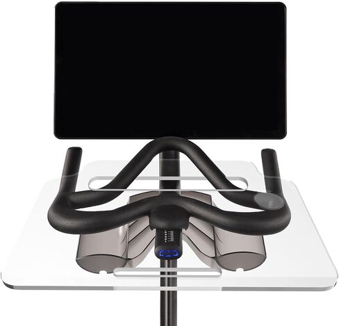 صينية متوافقة مع دراجات Peloton (ليست لدراجة Peloton +)، حامل صينية الكمبيوتر المحمول والمكتب، مناسبة للعمل وركوب الدراجات، مع حاملات الأكواب، والهواتف المحمولة، والكتب، والأجهزة اللوحية، وملحقات Peloton in Kuwait