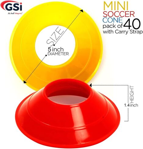 GSI Soccer Cones for Sports | Comes with Shoulder Strap | for Agility Training Drills in Saudi Arabia