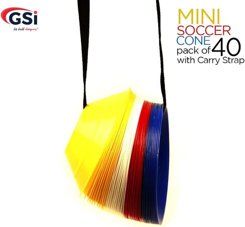 GSI Soccer Cones for Sports | Comes with Shoulder Strap | for Agility Training Drills in Saudi Arabia