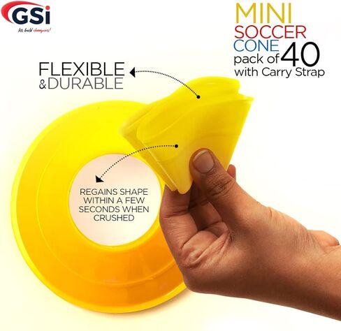 GSI Soccer Cones for Sports | Comes with Shoulder Strap | for Agility Training Drills in Saudi Arabia