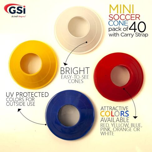 GSI Soccer Cones for Sports | Comes with Shoulder Strap | for Agility Training Drills in Saudi Arabia